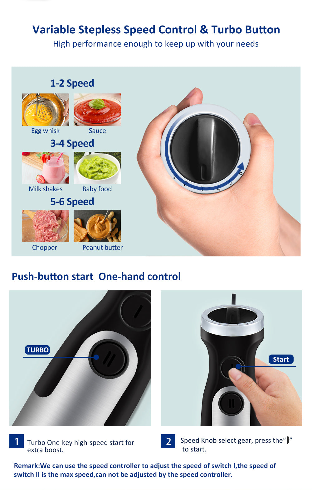 Hand Blender Juicer Cooking Stick - Mubimart -  