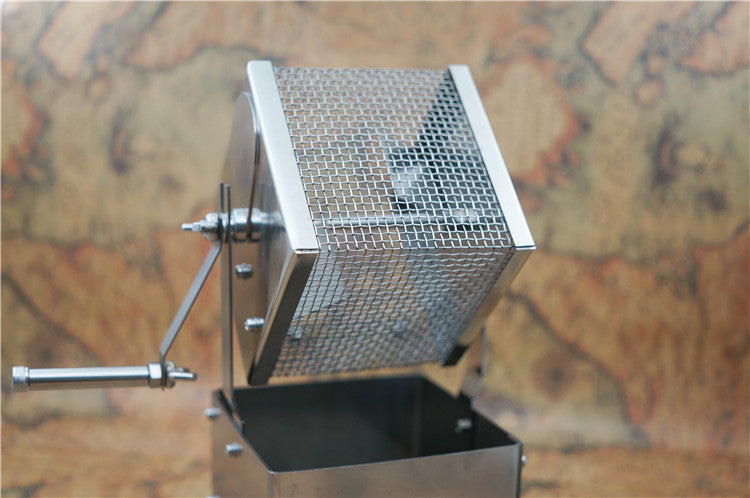 Hand Cranked Bean Roaster Mesh Grill Stainless Steel - Mubimart -  