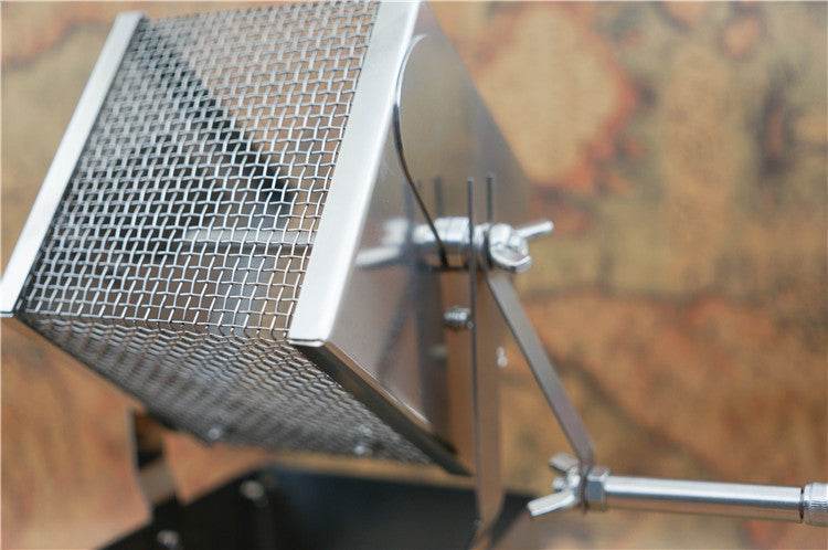 Hand Cranked Bean Roaster Mesh Grill Stainless Steel - Mubimart