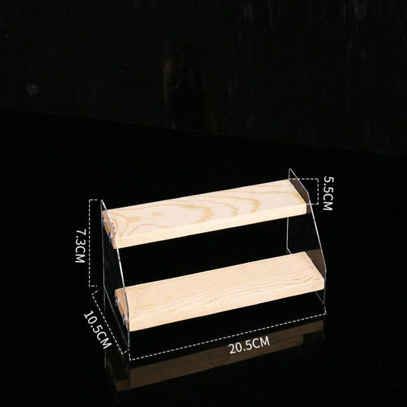 Hand Display Step Blind Box Storage Acrylic Wood Stepped Display Rack Ornaments Toy Display Rack - Mubimart