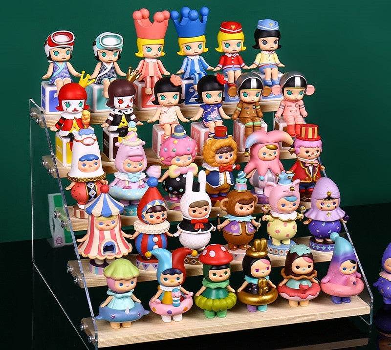Hand Display Step Blind Box Storage Acrylic Wood Stepped Display Rack Ornaments Toy Display Rack - Mubimart