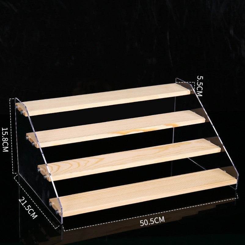 Hand Display Step Blind Box Storage Acrylic Wood Stepped Display Rack Ornaments Toy Display Rack - Mubimart