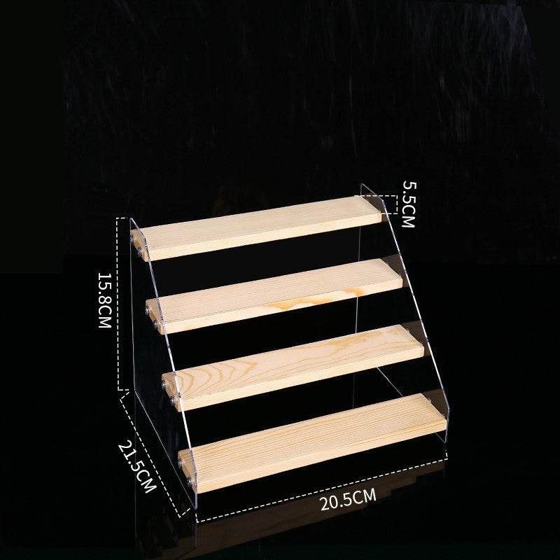 Hand Display Step Blind Box Storage Acrylic Wood Stepped Display Rack Ornaments Toy Display Rack - Mubimart
