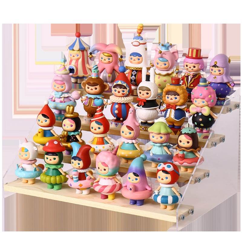 Hand Display Step Blind Box Storage Acrylic Wood Stepped Display Rack Ornaments Toy Display Rack - Mubimart