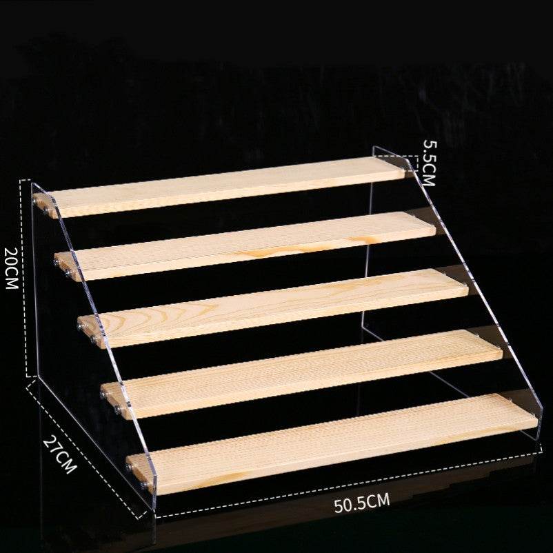 Hand Display Step Blind Box Storage Acrylic Wood Stepped Display Rack Ornaments Toy Display Rack - Mubimart