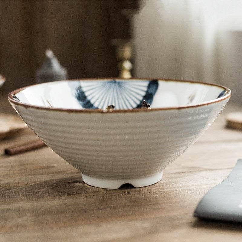 Hand-Painted Noodle Bowl Household Single Large Bowl Tableware - Mubimart