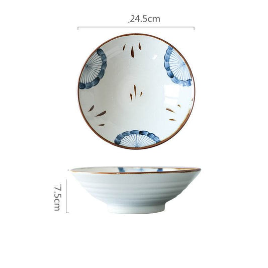Hand-Painted Noodle Bowl Household Single Large Bowl Tableware - Mubimart