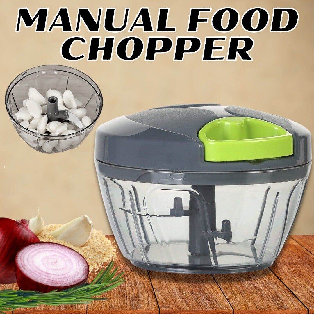 Hand Pull Chopper Vegetable Fruit Cutter Food Onion Veggie Dicer Slicer Kitchen - Mubimart