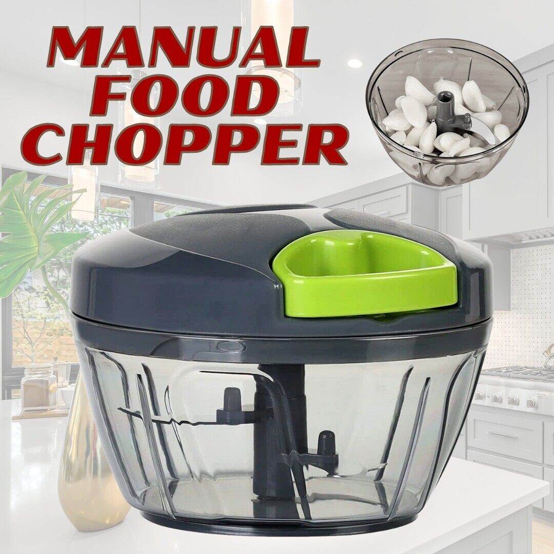 Hand Pull Chopper Vegetable Fruit Cutter Food Onion Veggie Dicer Slicer Kitchen - Mubimart