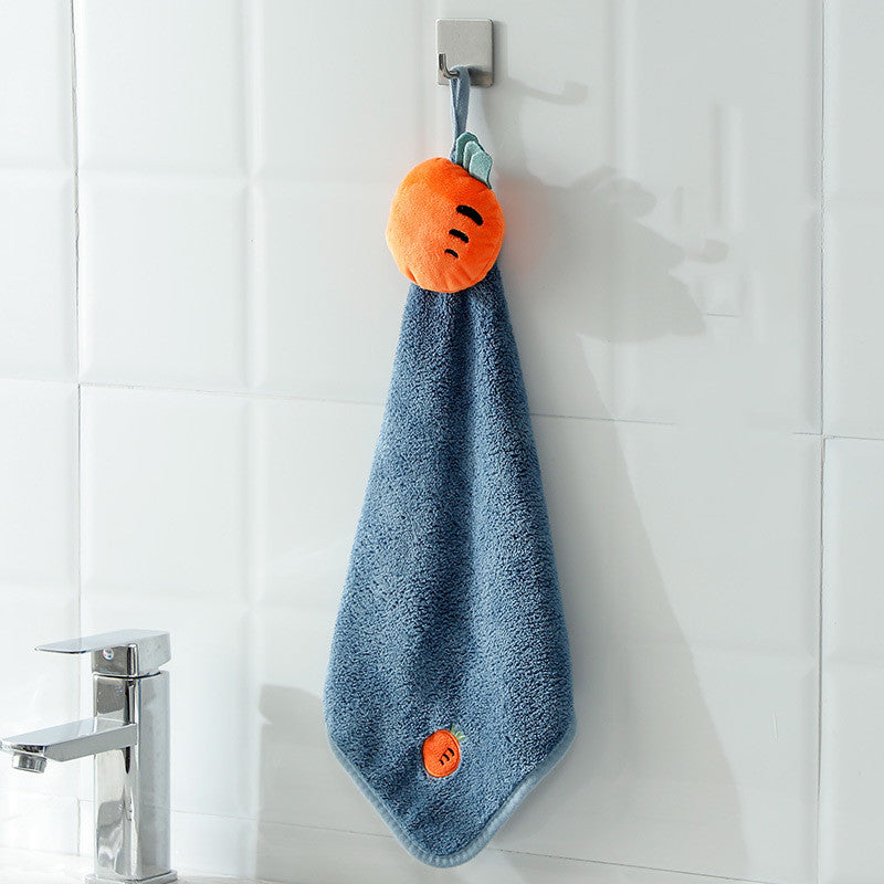 Hand Towels Can Be Hung Cartoon Absorbent Towels Bathroom Housework Cleaning - Mubimart -  