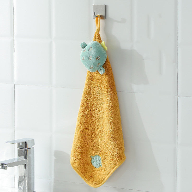 Hand Towels Can Be Hung Cartoon Absorbent Towels Bathroom Housework Cleaning - Mubimart -  