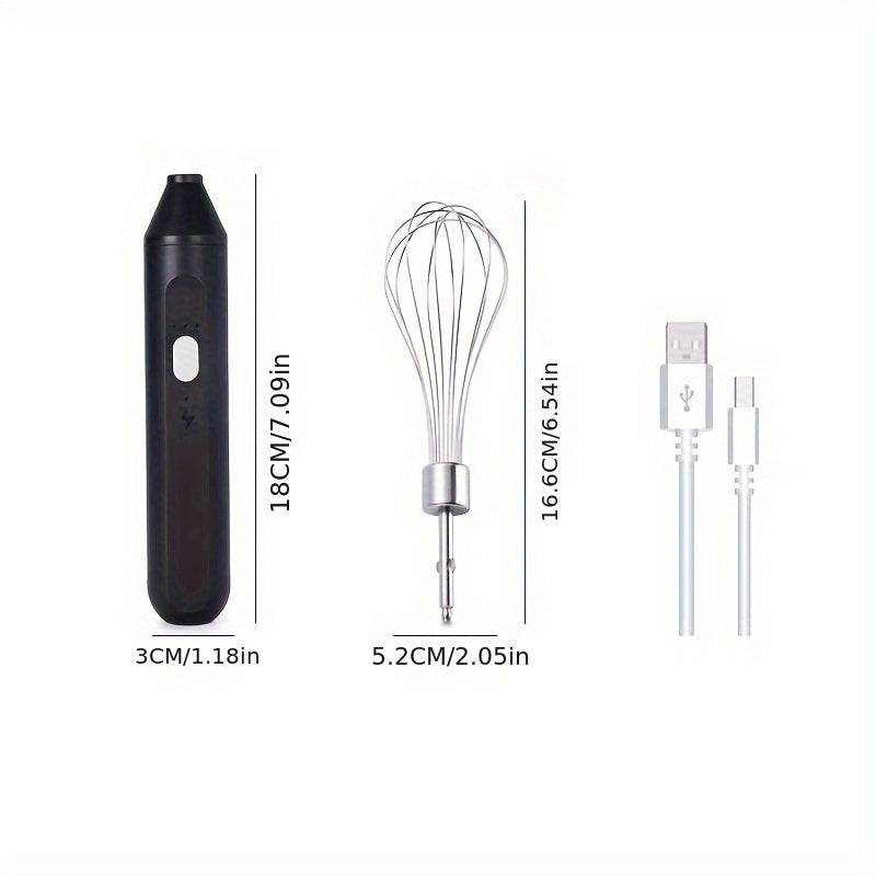 Hand-held Electric Whisk Household Baking Cake Egg White Whisk Small Straight Handle Whisk Wireless Whisk - Mubimart