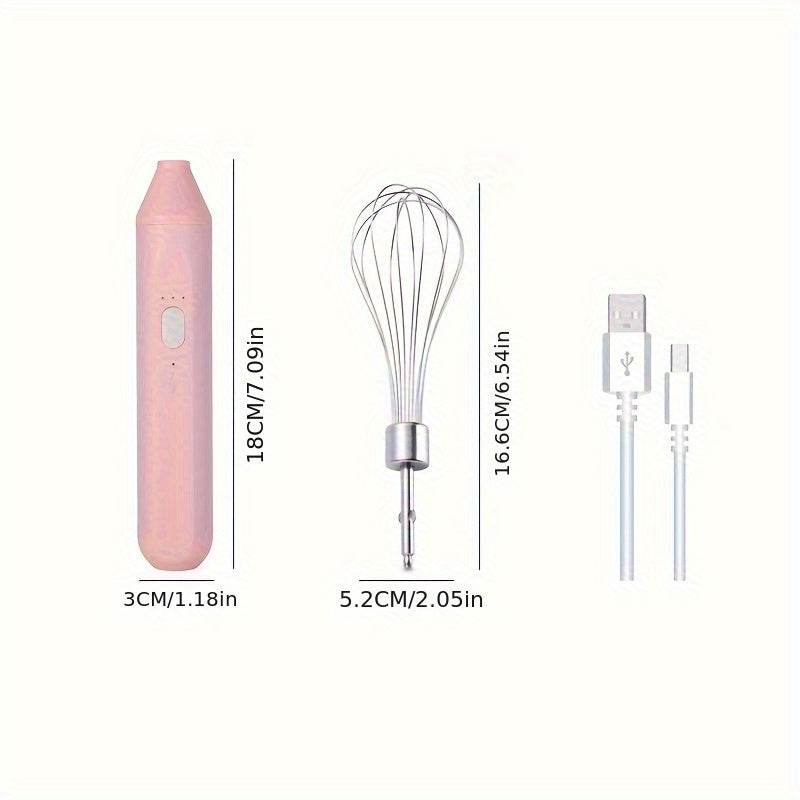 Hand-held Electric Whisk Household Baking Cake Egg White Whisk Small Straight Handle Whisk Wireless Whisk - Mubimart