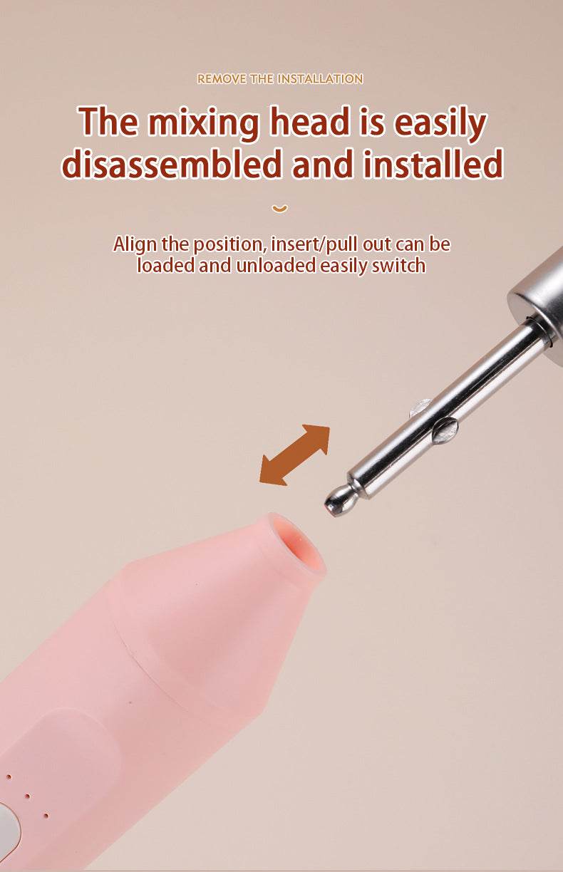 Hand-held Electric Whisk Household Baking Cake Egg White Whisk Small Straight Handle Whisk Wireless Whisk - Mubimart
