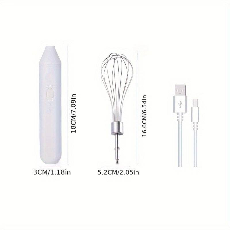 Hand-held Electric Whisk Household Baking Cake Egg White Whisk Small Straight Handle Whisk Wireless Whisk - Mubimart