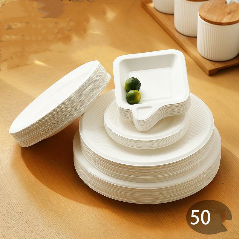 Hand-painted 50 Thick Cake Plates On Disposable Paper Plates - Mubimart - Disposable Plates 