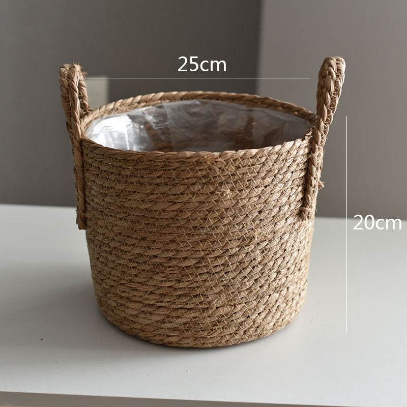 Hand-woven flower basket - Mubimart