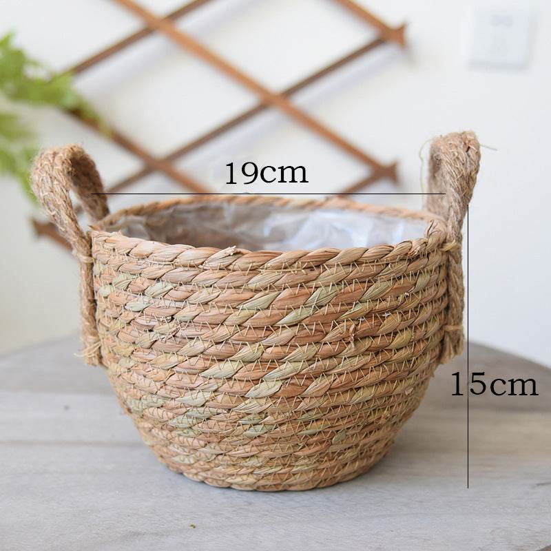 Hand-woven flower basket - Mubimart