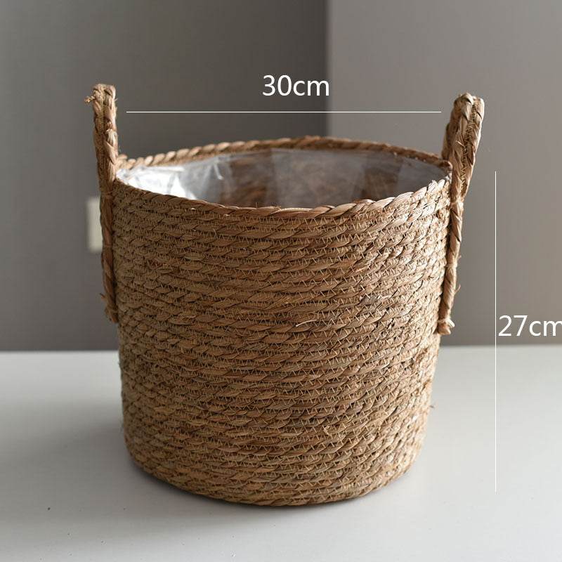 Hand-woven flower basket - Mubimart