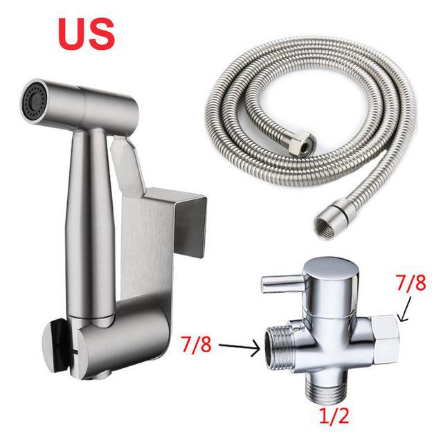 Handheld Bidet Toilet Sprayer, Stainless Steel Bathroom Pot - Mubimart -  