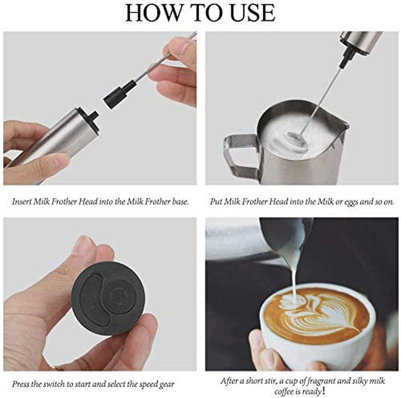 Handheld Electric Small Household Cream Baking Milk Frother Egg Beater Coffee Stirring Milk Frother Automatic Egg Beater - Mubimart -  