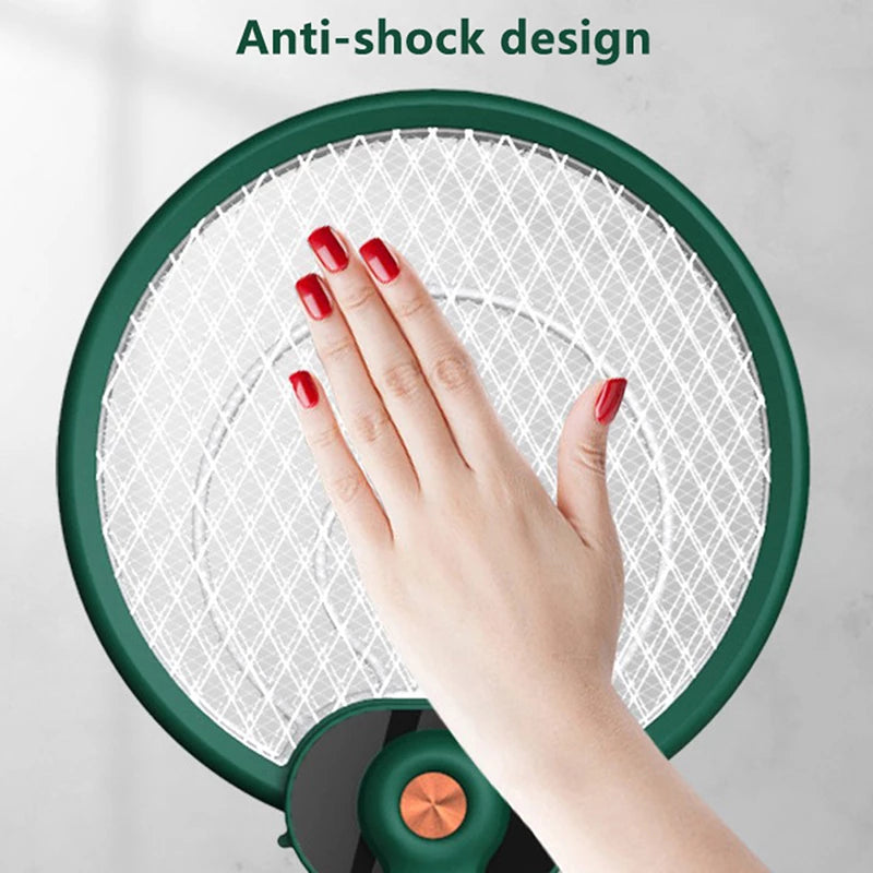 Handheld Home Electric Fly Mosquito Swatter Racket Garden Pests Anti Trap Lamp - Mubimart -  