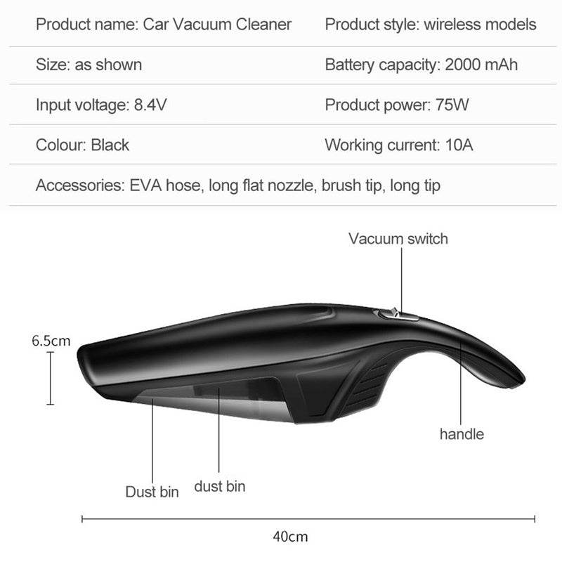 Handheld vacuum car cleaner - Mubimart
