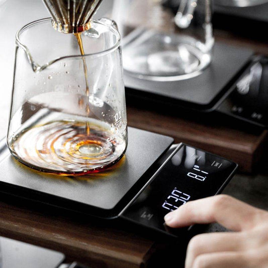 Handmade Coffee Electronic Scale Bar Counter Food Weighing Timing LED Display 3000g - Mubimart