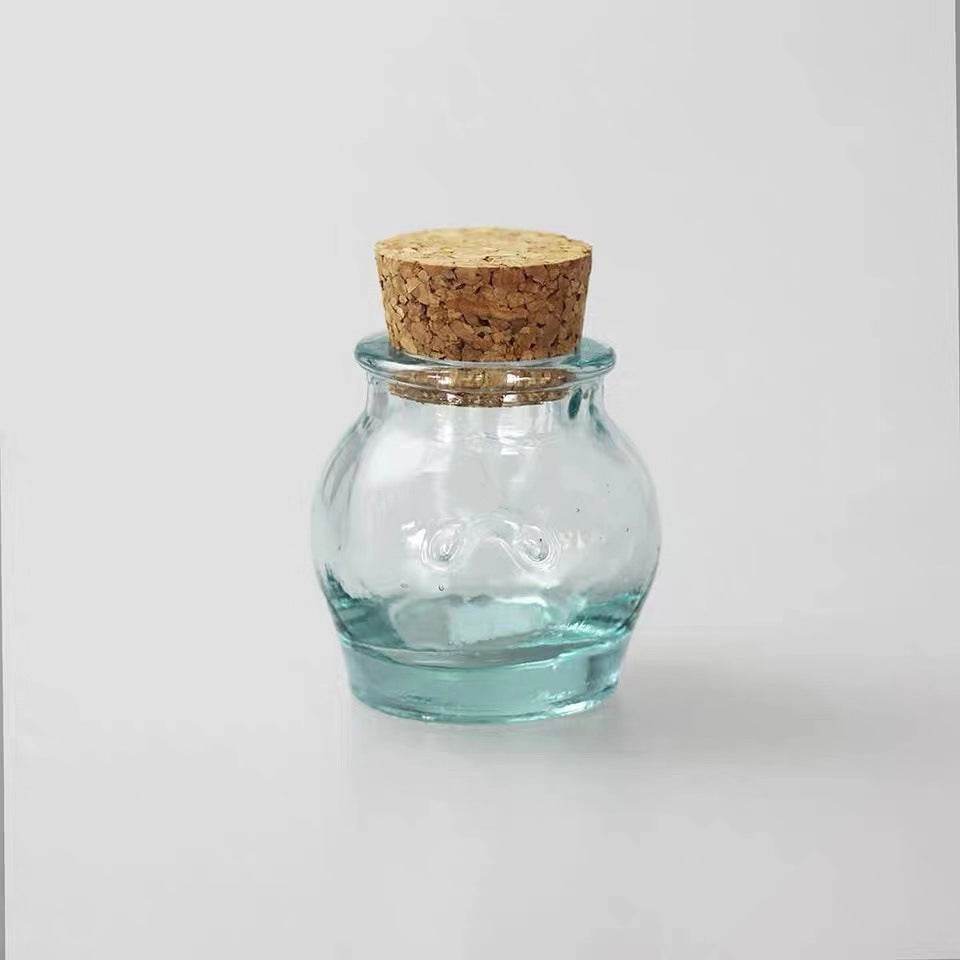 Handmade Glass Sealed Jar Cork Storage Jar - Mubimart