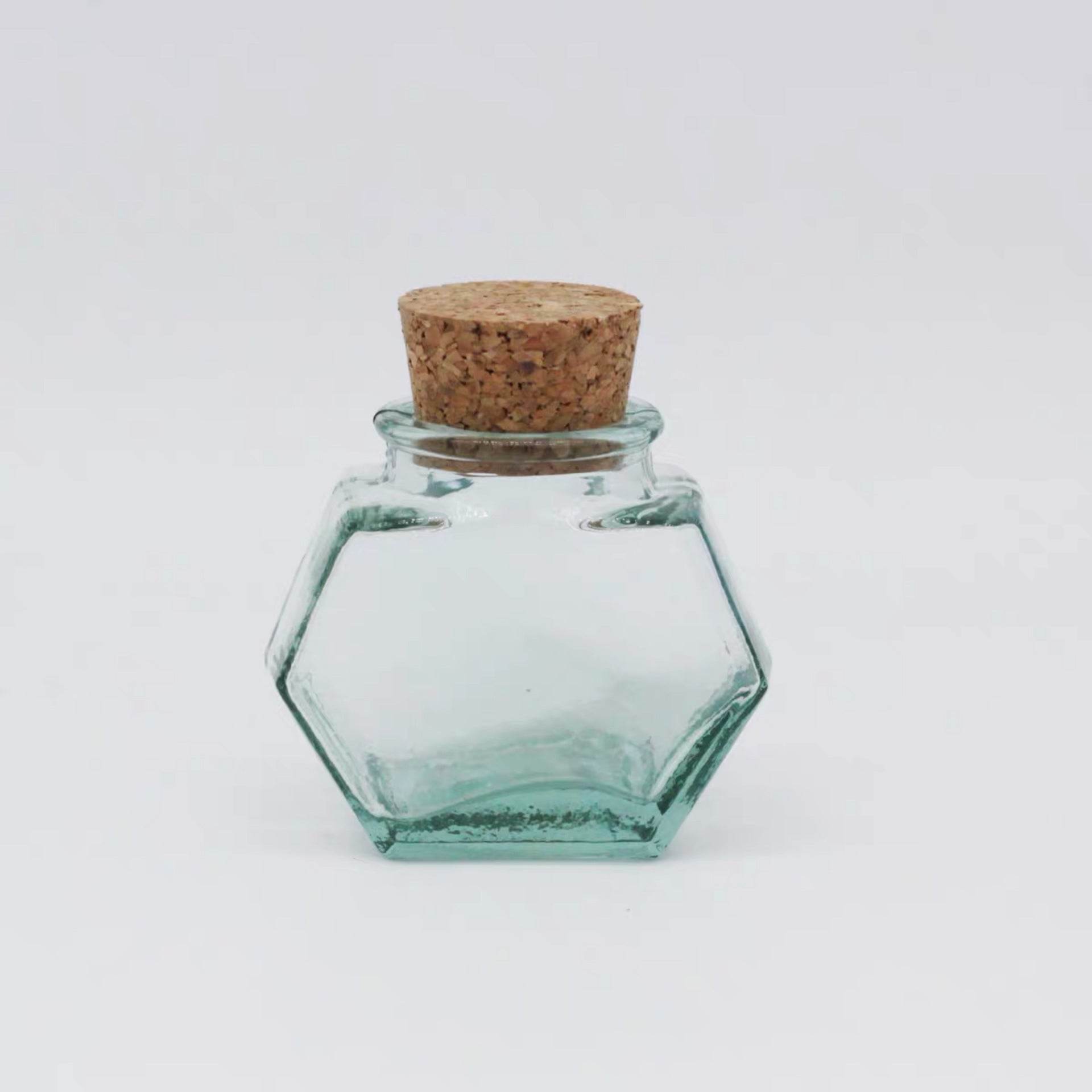 Handmade Glass Sealed Jar Cork Storage Jar - Mubimart