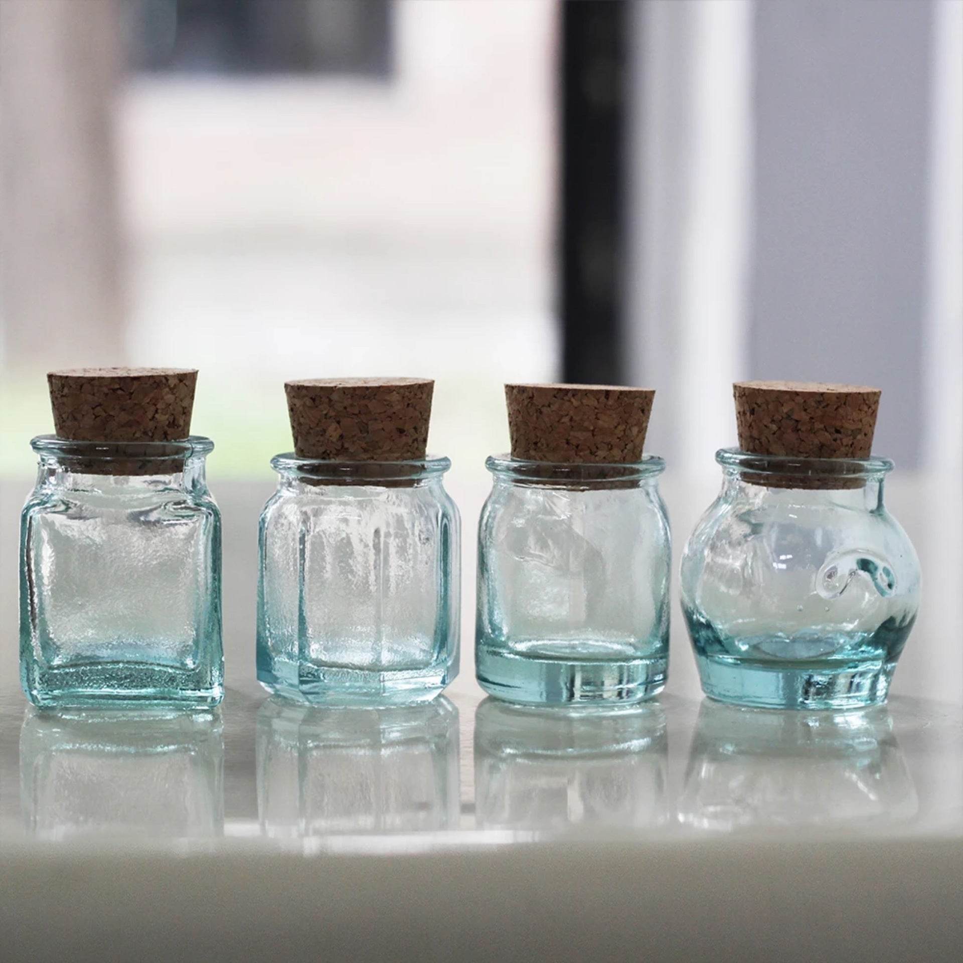 Handmade Glass Sealed Jar Cork Storage Jar - Mubimart
