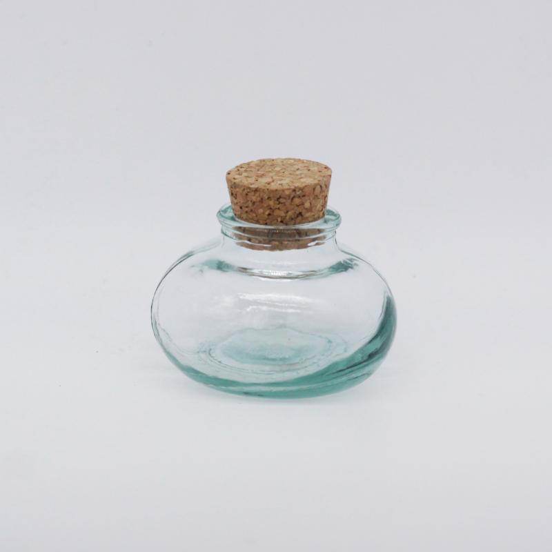 Handmade Glass Sealed Jar Cork Storage Jar - Mubimart