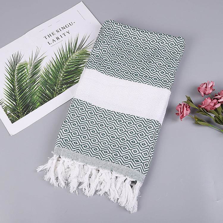 Handmade Tassel Blanket Turkish Beach Towel - Mubimart