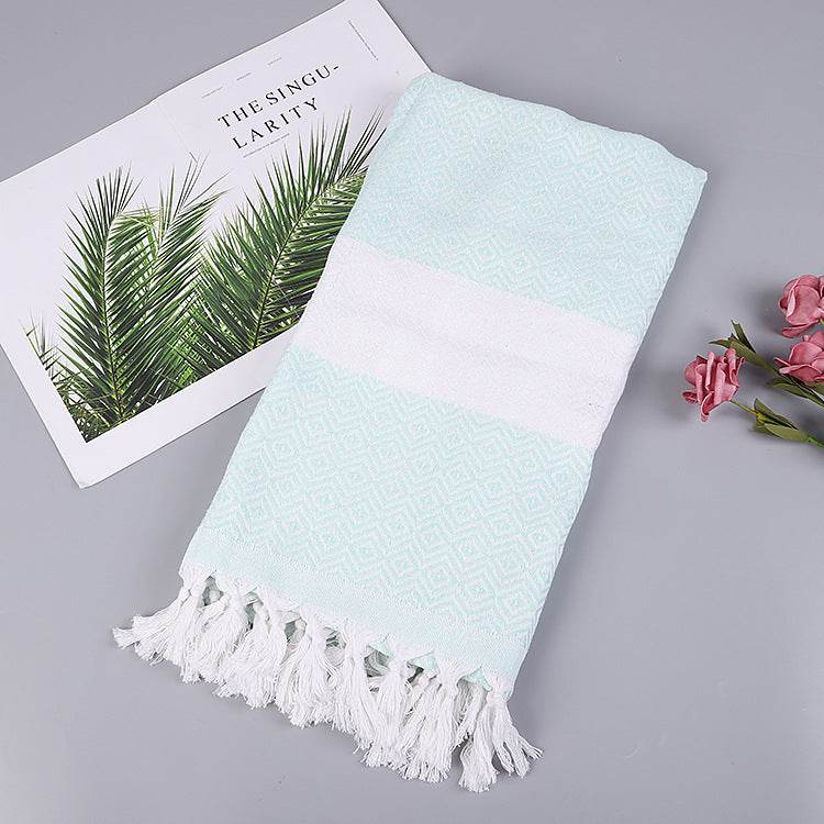 Handmade Tassel Blanket Turkish Beach Towel - Mubimart