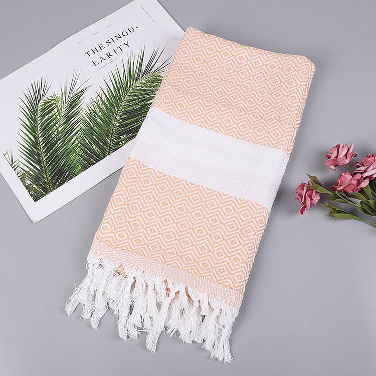 Handmade Tassel Blanket Turkish Beach Towel - Mubimart