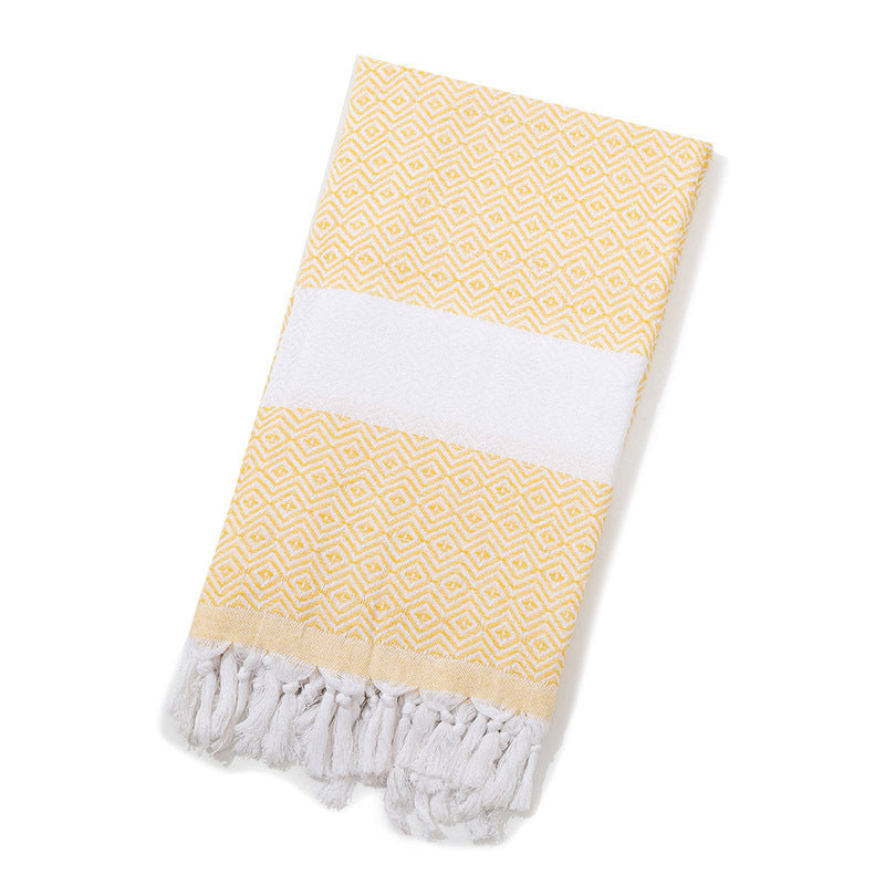 Handmade Tassel Blanket Turkish Beach Towel - Mubimart -  