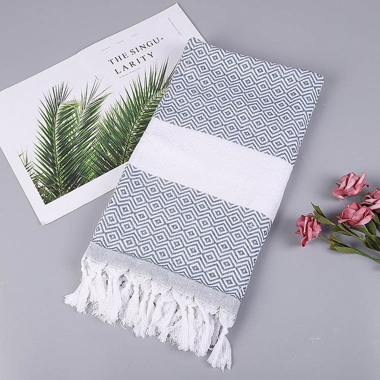 Handmade Tassel Blanket Turkish Beach Towel - Mubimart