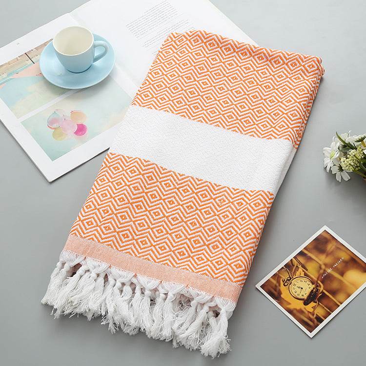 Handmade Tassel Blanket Turkish Beach Towel - Mubimart