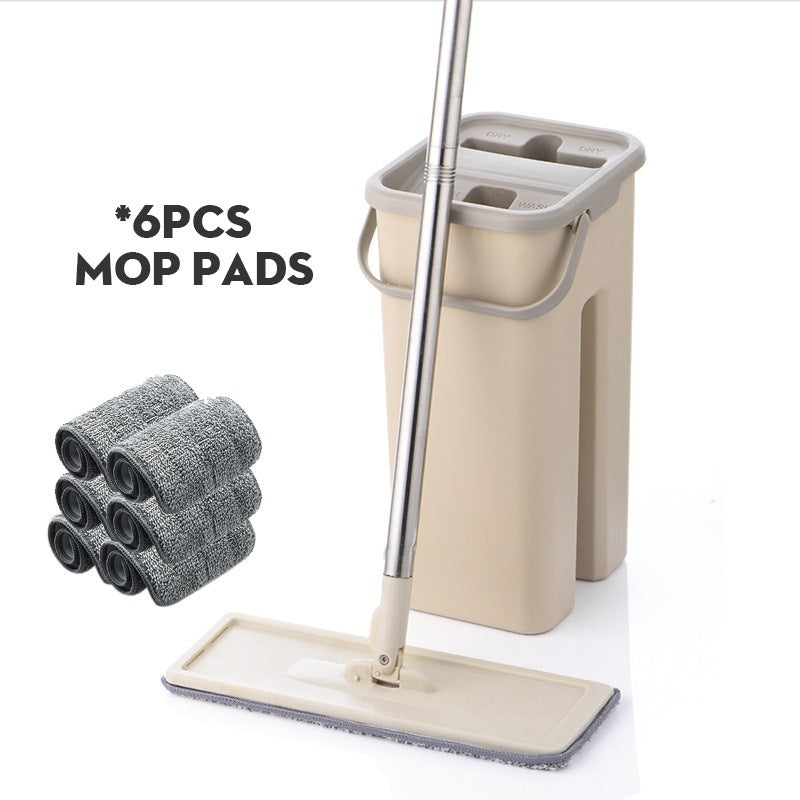 Hands-free Pleated Mop And Bucket - Mubimart -  