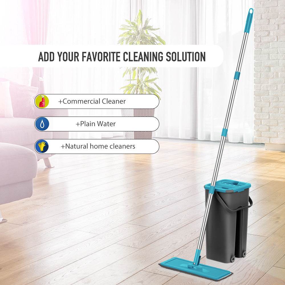 Hands-free Pleated Mop And Bucket - Mubimart