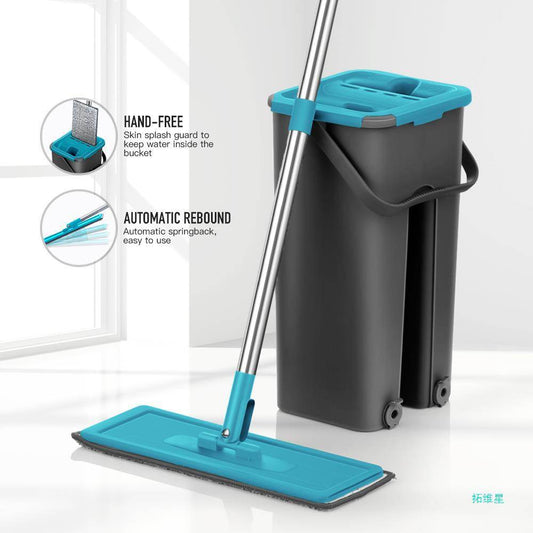 Hands-free Pleated Mop And Bucket - Mubimart