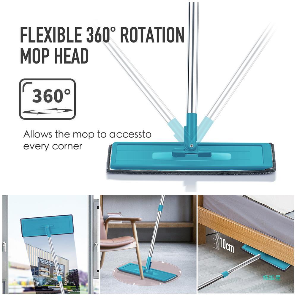 Hands-free Pleated Mop And Bucket - Mubimart -  