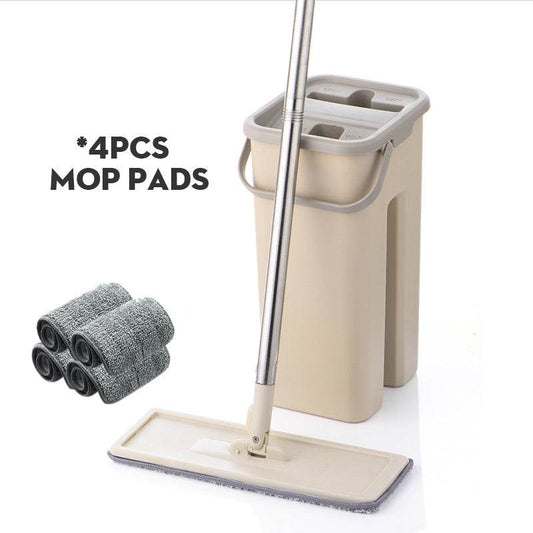 Hands-free Pleated Mop And Bucket - Mubimart