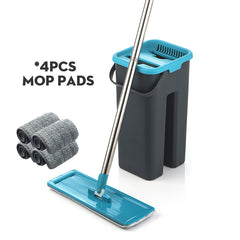 Hands-free Pleated Mop And Bucket - Mubimart -  