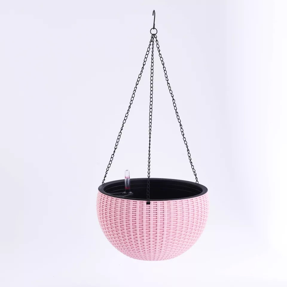 Hanging Basket Flower Pot Automatic Water Absorption Plastic Creative - Mubimart -  