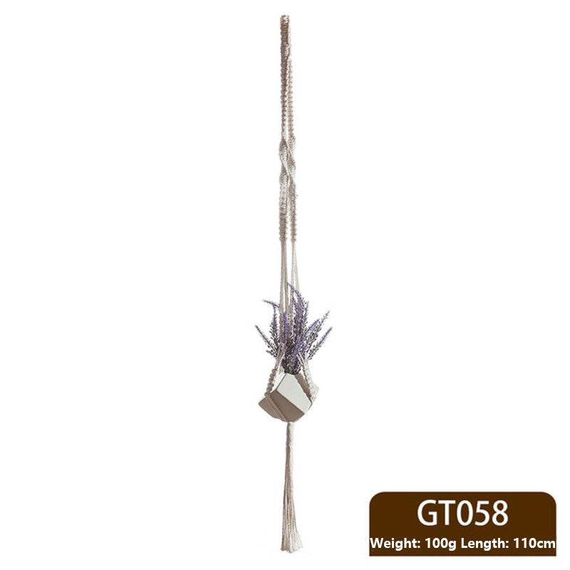 Hanging Baskets Flowerpot Plant Holder Handmade Macrame - Mubimart