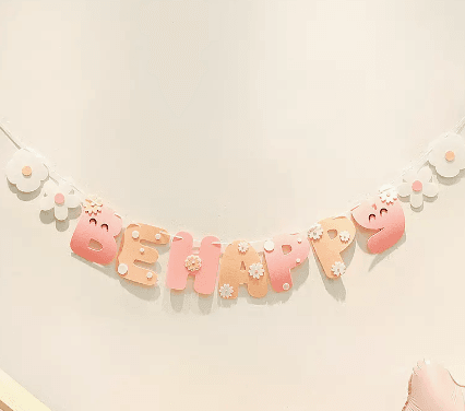 Happy Birthday Pull Flag Party Supplies Decoration Photo Props Scene Layout - Mubimart