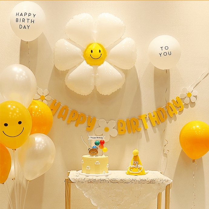 Happy Birthday Pull Flag Party Supplies Decoration Photo Props Scene Layout - Mubimart