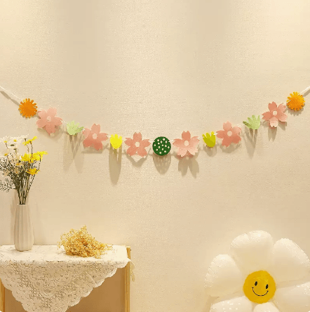 Happy Birthday Pull Flag Party Supplies Decoration Photo Props Scene Layout - Mubimart