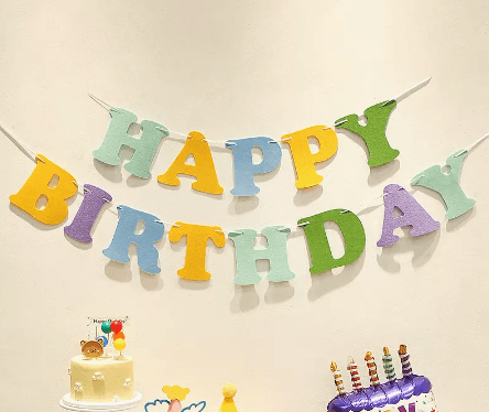 Happy Birthday Pull Flag Party Supplies Decoration Photo Props Scene Layout - Mubimart